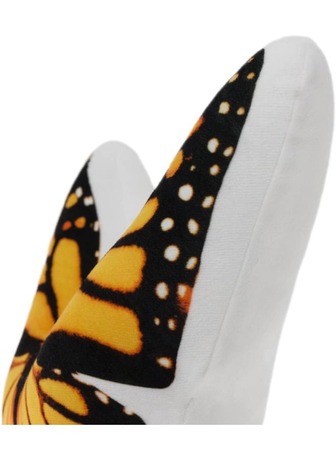 JWH 3D Butterfly Throw Pillow Cover Cute Decorative Accent Pillow Cases Papillon Soft Stuffed Plush Kids Girls Aesthetic Cushion Farmhouse Bedroom Sofa Couch Bed Car 13x15 Inch Yellow - Image 4