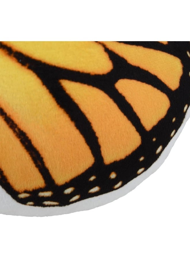 JWH 3D Butterfly Throw Pillow Cover Cute Decorative Accent Pillow Cases Papillon Soft Stuffed Plush Kids Girls Aesthetic Cushion Farmhouse Bedroom Sofa Couch Bed Car 13x15 Inch Yellow - Image 2