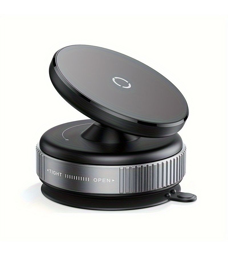 Black Adjustable Vacuum Magnetic Phone Mount for All Smartphones Car Dashboard Holder - Image 3