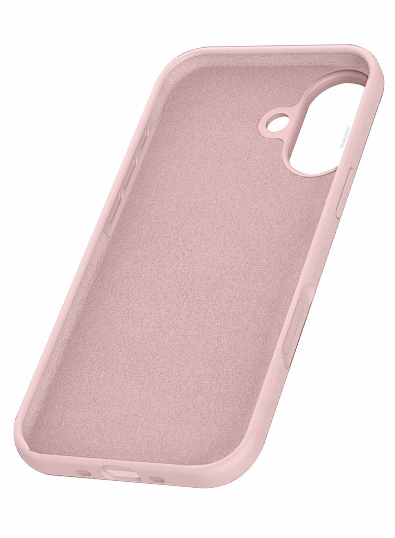 Silicone Protective Phone Case for iPhone 17 - Soft Anti-Scratch Microfiber Lining Ultra Slim Drop Protection Phone Cover - Sand Pink - Image 5