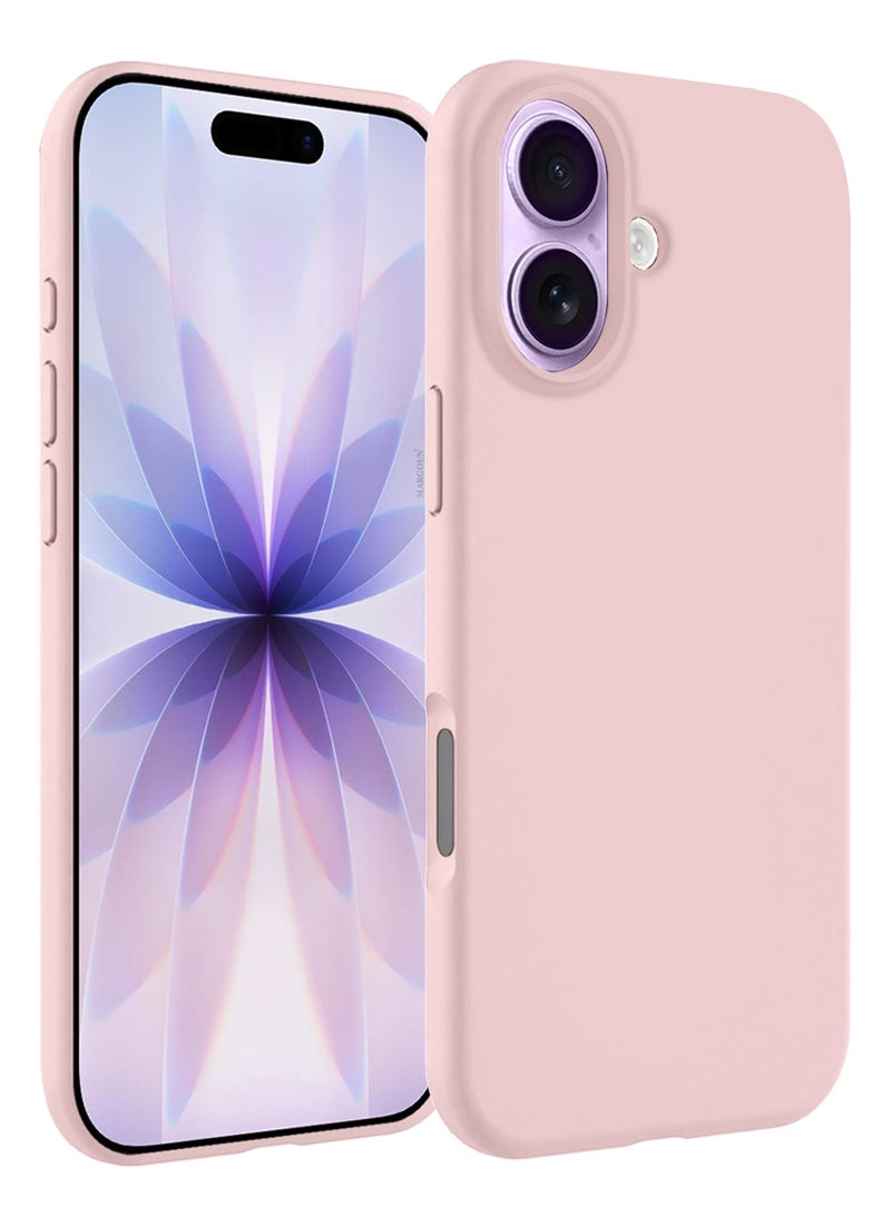 Silicone Protective Phone Case for iPhone 17 - Soft Anti-Scratch Microfiber Lining Ultra Slim Drop Protection Phone Cover - Sand Pink - Image 2