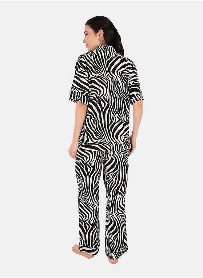Carina - Zebra Print Pyjama Set - Image 1
