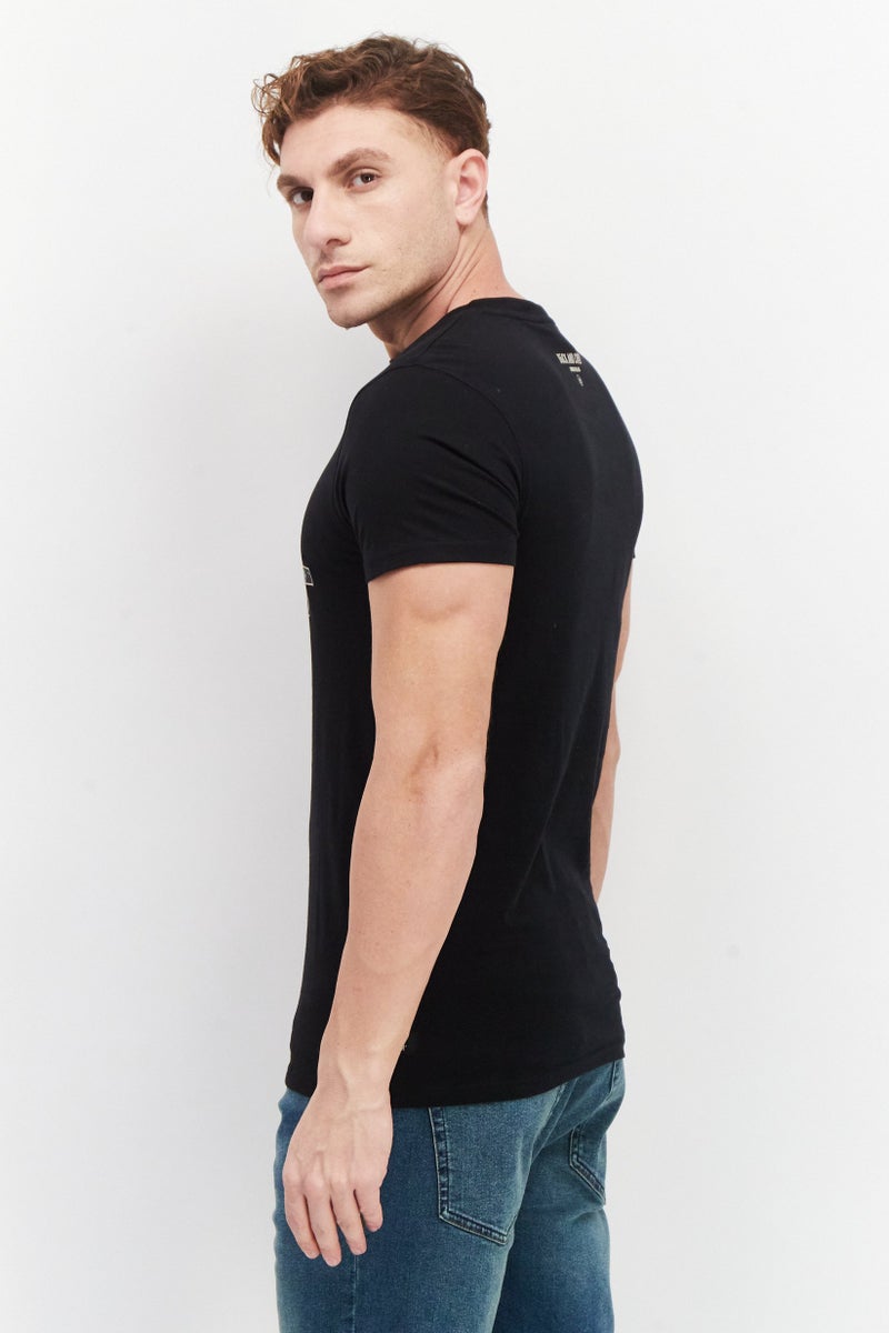 DUCK AND COVER Men Round Neck Short Sleeve Graphic Print T-Shirt, Black - Image 4