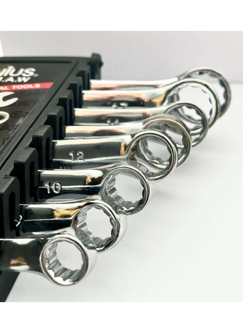 GK TOOLS Genius 12 Piece Combination Wrench Set 12 Piece Open Mouth-Star Wrench 6X22 mm 12 Piece Combination  - Image 3