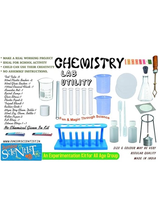 JUNIOR SCIENTIST Plastic Chemistry lab Utility 2 For Kids School Activity Project- Multi Color - Image 2