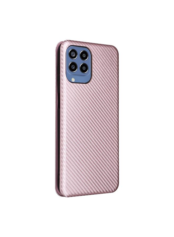 S-TOP Case For Samsung Galaxy M33 5G Carbon Fiber Texture Leather Phone Case - Image 3