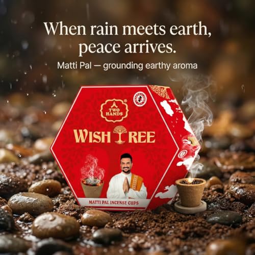 TwoHands Premium Wishtree Sambrani Dhoop Cups for Pooja (24 Cups) | Mattipal Earthy Fragrance Cup Dhoop | Charcoal-Free Havan Dhoop Cups for Home, Yoga & Meditation | Pack of 2x12 + Free Burner Plate - Image 4