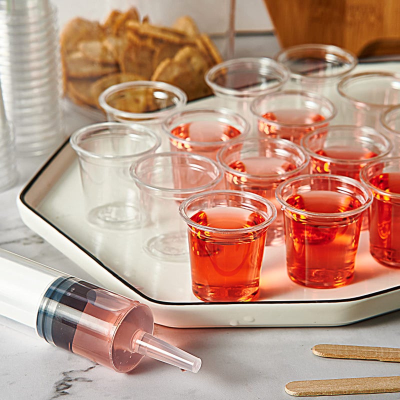 Lilymicky Lilymicky 1000 PACK 1 oz Plastic Shot Glasses  1 Ounce Clear Disposable Party Cups for Vodka  Whiskey  Tequila  Mini Plastic Containers for Sauce  and Sample Tasting - Image 4