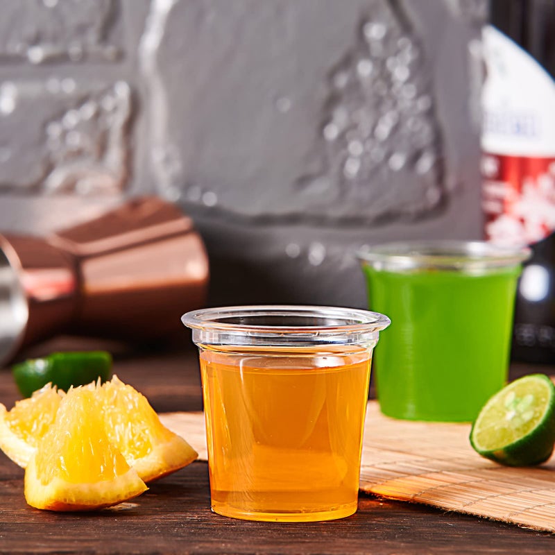 Lilymicky Lilymicky 1000 PACK 1 oz Plastic Shot Glasses  1 Ounce Clear Disposable Party Cups for Vodka  Whiskey  Tequila  Mini Plastic Containers for Sauce  and Sample Tasting - Image 2