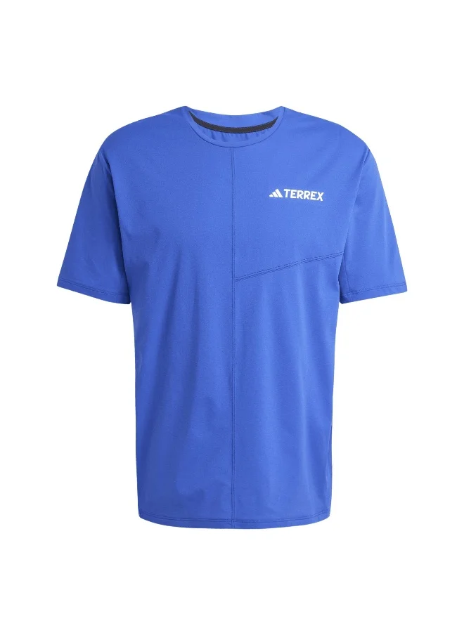Adidas Adidas Mt Tee Blue Hiking T-Shirts For Men Xs