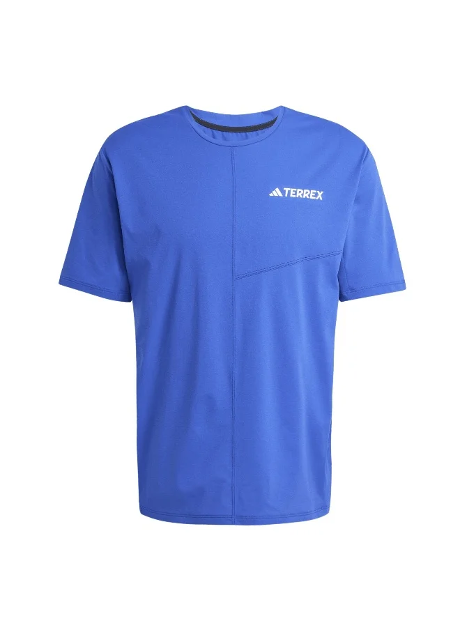 Adidas Adidas Mt Tee Blue Hiking T-Shirts For Men Xs