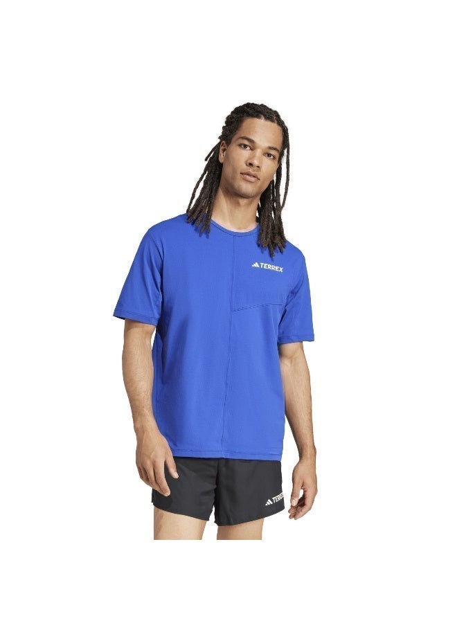 Adidas Mt Tee Blue Hiking T-Shirts For Men Xs - Image 1