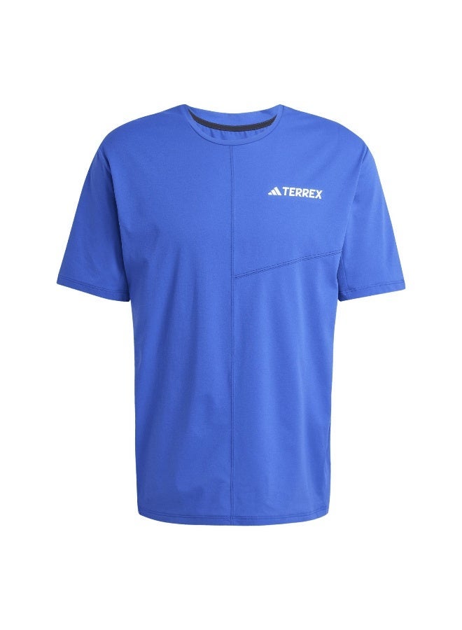 Adidas Mt Tee Blue Hiking T-Shirts For Men Xs - Image 5