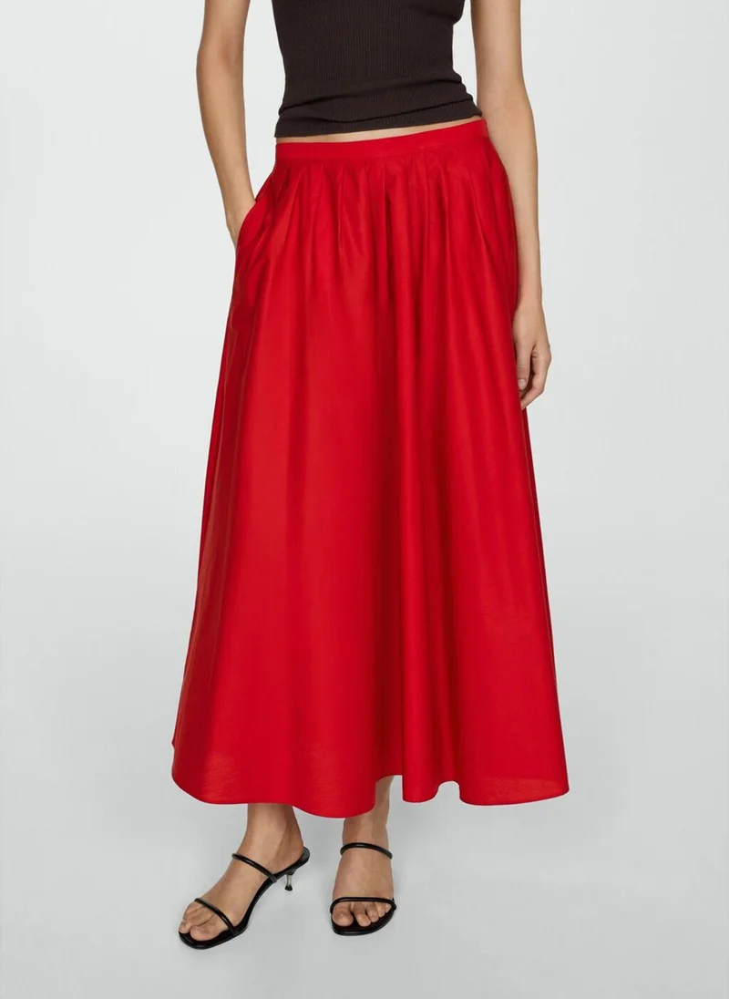 مانجو Pleated Midi-Skirt