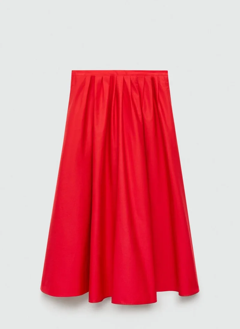 MANGO Pleated Midi-Skirt