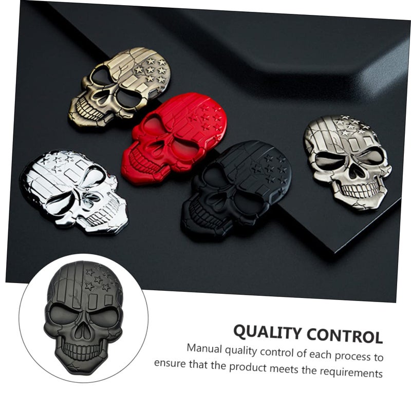 American Flag Skull Car Sticker Zinc Alloy Corrosion Resistant Truck Decal for SUV Van Exterior - Image 5