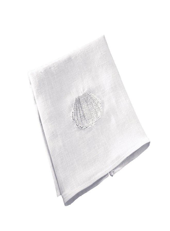 Baptismal Napkin Linen with Embroidered Shell 10.5 X 11' Pack of 4