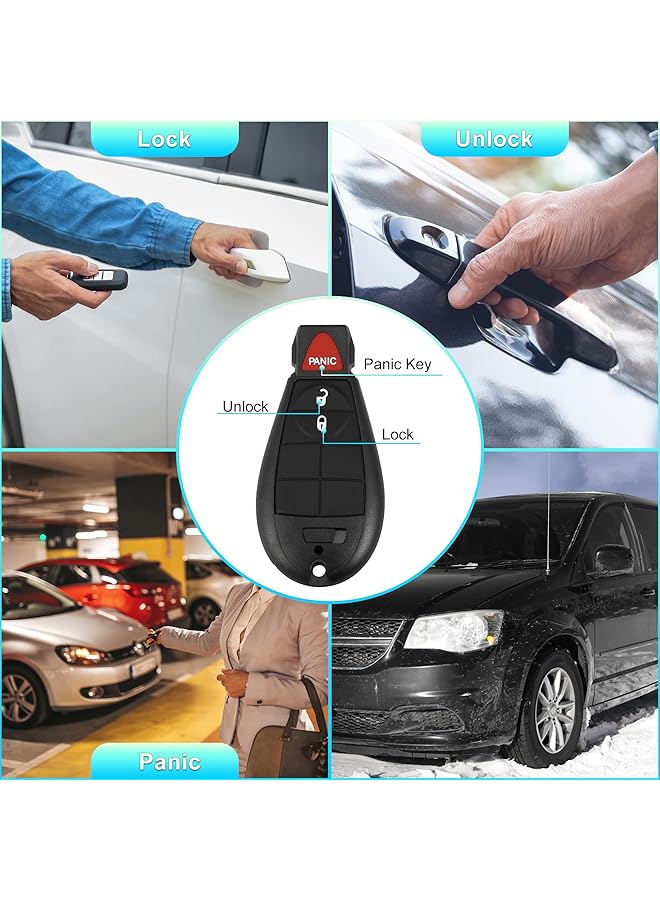 اكس أوتوهاوكس مفتاح سيارة بديل عن بعد بدون مفتاح M3N5Wy783X 433 ميجاهرتز لسيارة دودج جراند كارافان تشارلجر تشارجر دورانو لسيارة رام 3 أزرار مع مفتاح الباب رقم 56046707Ag/5026101Ad/68043590Aa - Image 3