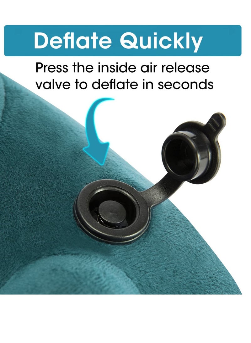 Excefore Neck Pillow for Traveling, Airplanes Long Flights Sleeping Support Pillows, Car Neck Pillow for Travel, Head Neck Support Airplane Pillow for Traveling, Car, Home, Office  - Image 2