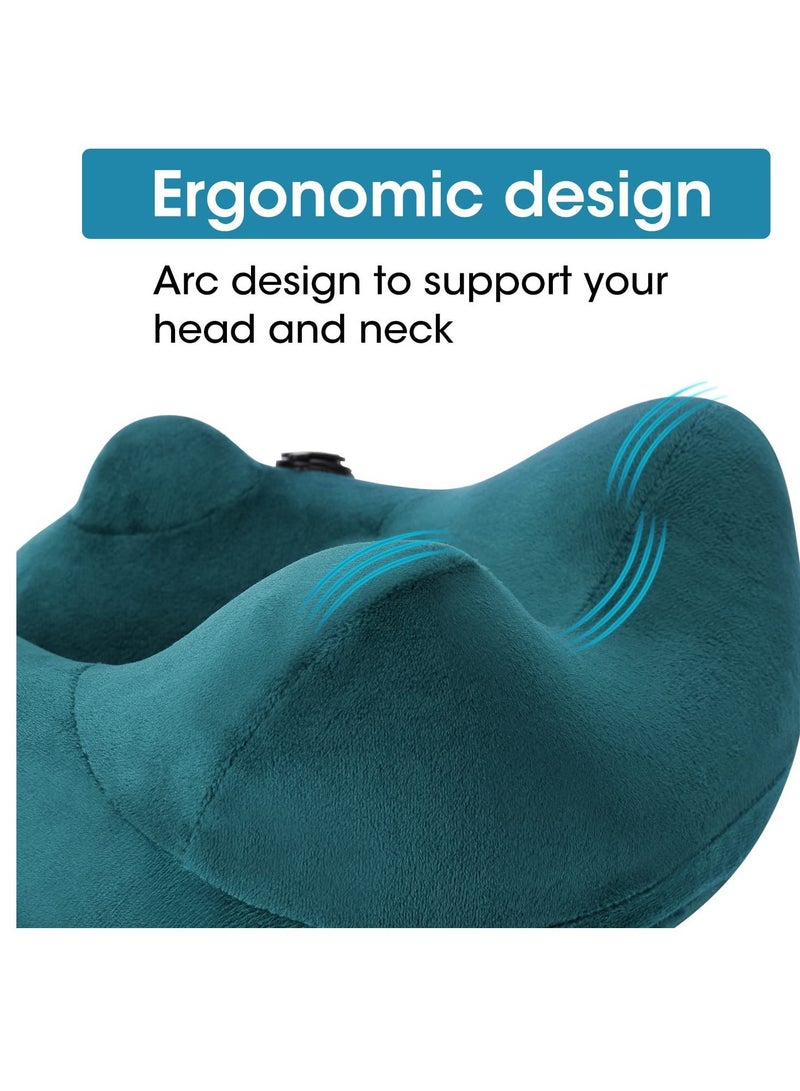 Excefore Neck Pillow for Traveling, Airplanes Long Flights Sleeping Support Pillows, Car Neck Pillow for Travel, Head Neck Support Airplane Pillow for Traveling, Car, Home, Office  - Image 3