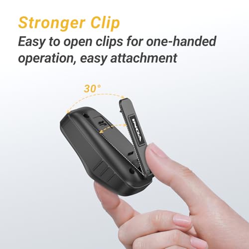 INGA Wearable Bluetooth Speaker, IP67 Waterproof Clip-on Mini Portable Speakers, Wireless Clip Speaker with Built-in Mic, Hands-Free Music and Calls for Work/Riding/Golf/Outdoor(Yellow) - Image 5