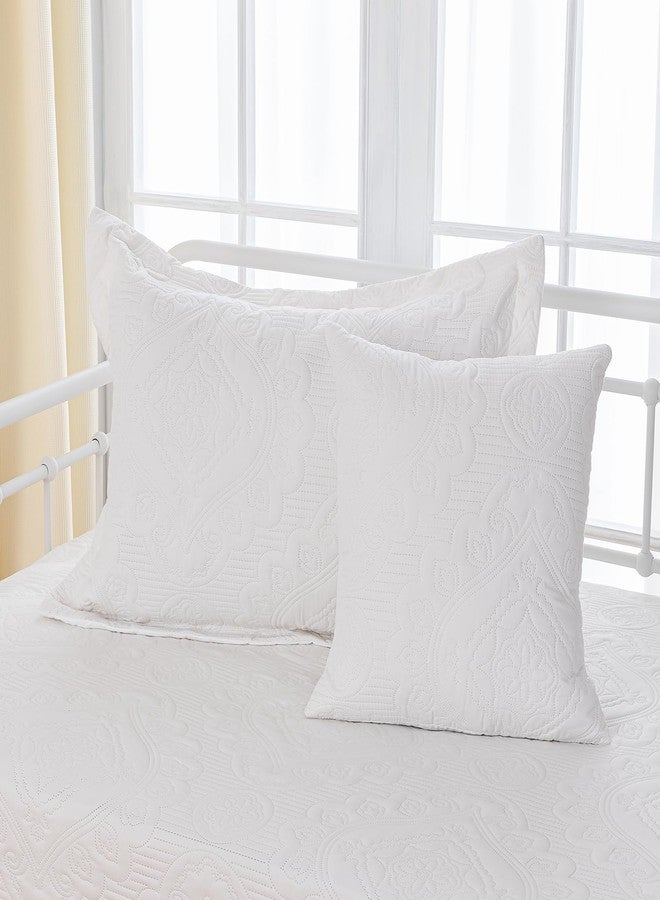Feyocn 5-Piece Cozy Daybed Bedding Set - Twin/Double, White Geometric Print Comforter & Bedspread with 4 Pillow Shams, 39"x75" - Image 5