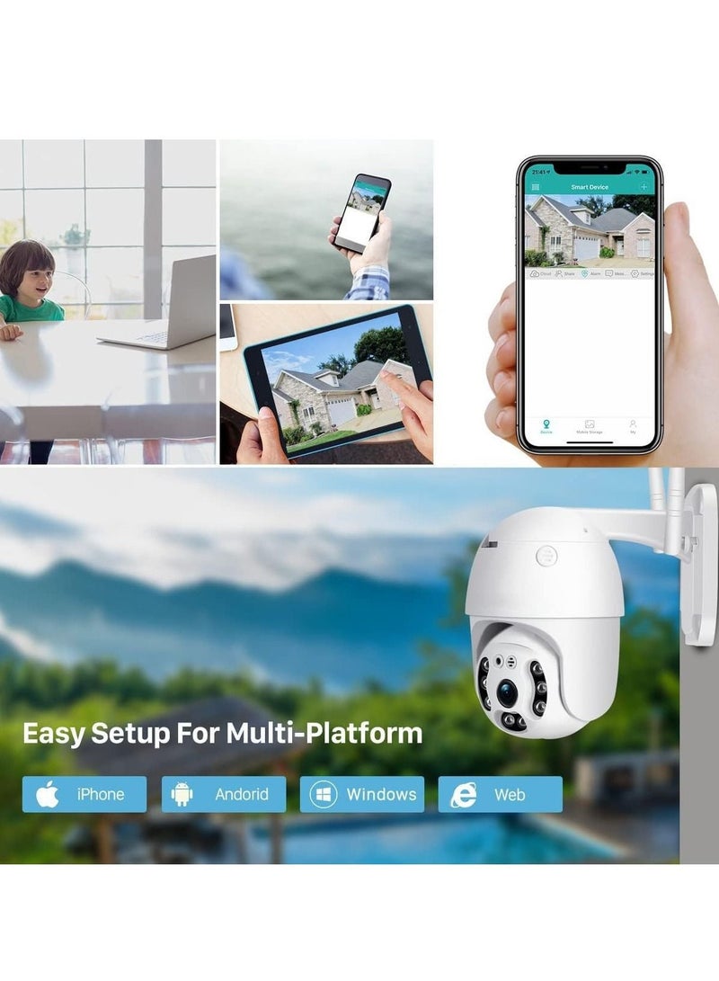 5G WiFi Security Camera, 3MP High Definition Dual Band 2.4G/5GHz Wireless Camera for Home Security, Motion Tracking with Infrared Night Vision, Spotlight Camera - Image 5