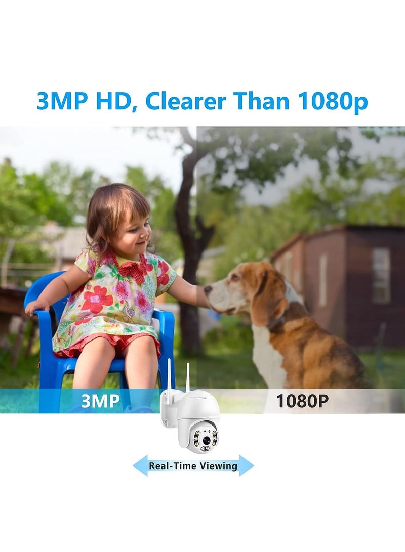 5G WiFi Security Camera, 3MP High Definition Dual Band 2.4G/5GHz Wireless Camera for Home Security, Motion Tracking with Infrared Night Vision, Spotlight Camera - Image 3