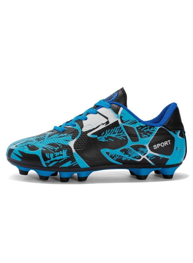 Unisex lightweight, breathable professional low-top football boots with studs for artificial turf; professional five-a-side football training shoes for outdoor and indoor use; unisex style - Image 1