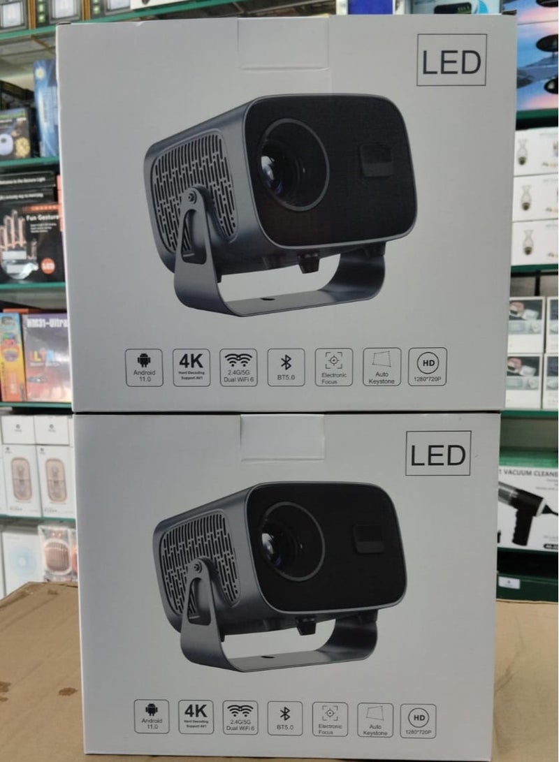 Smart Projector Portable Small Android 11 Projector with 5G2.4G Dual WiFi BT 1080P 8000L 4K Support USB2.0 and Hard Disk yunnstore  - Image 1