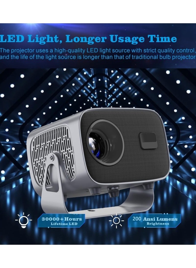 Smart Projector Portable Small Android 11 Projector with 5G2.4G Dual WiFi BT 1080P 8000L 4K Support USB2.0 and Hard Disk yunnstore  - Image 5