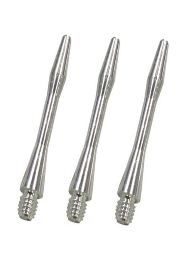 US Darts Silver Aluminum Shafts - 3 Sets (9 shafts), 2BA Short Length + O'rings - 1 1/2 in
