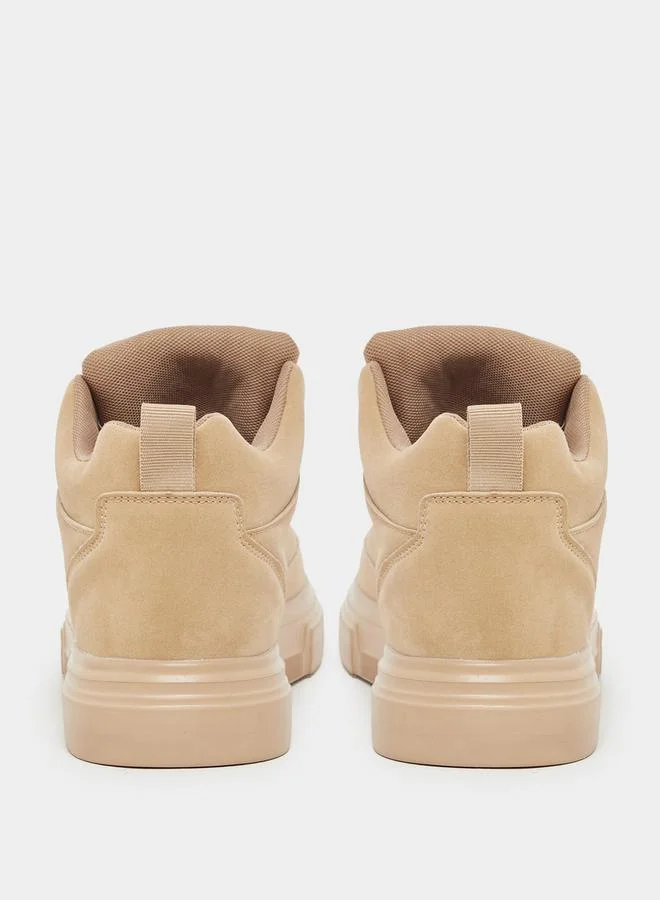 Styli High Top Lace Up Platform Sole Sneakers