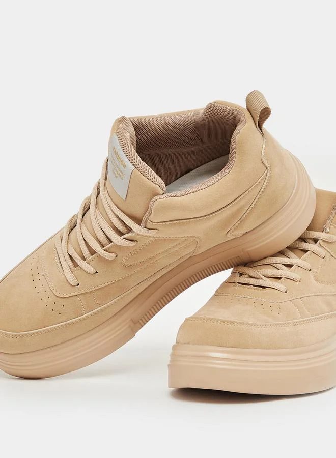 Styli High Top Lace Up Platform Sole Sneakers