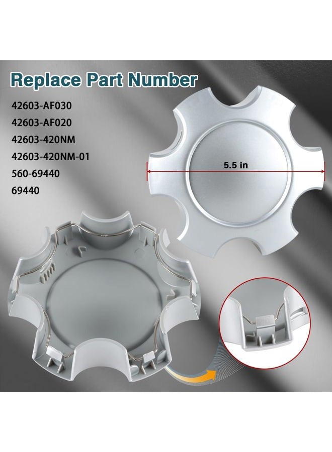 KPALAG 4 PCS Wheel Center Hub Caps Compatible with Tundra 17" 5 Twin Spoke Silver Wheels 2003-2006, Sequoia 17" 5 Twin Spoke Silver Wheels 2003-2007 Replace#: 42603-AF030 - Image 3