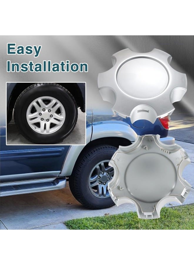 KPALAG 4 PCS Wheel Center Hub Caps Compatible with Tundra 17" 5 Twin Spoke Silver Wheels 2003-2006, Sequoia 17" 5 Twin Spoke Silver Wheels 2003-2007 Replace#: 42603-AF030 - Image 5