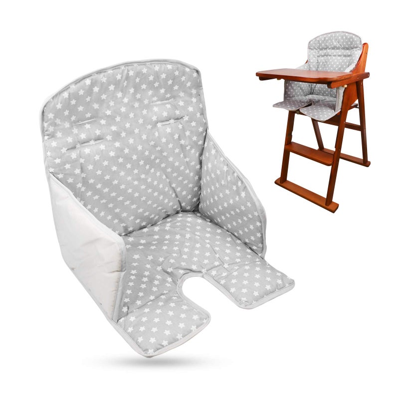 twoworld High Chair Cushion High Chair Seat Cover for Baby Dining Hair Gray Star