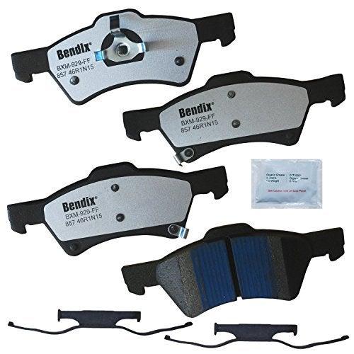 Bendix Fleet Metlok MKD857FM Semi-Metallic Front Brake Pads for Chrysler Town & Country 2007-2001, Voyager 2003, Voyager 2008-2005, Dodge Caravan 2007-2001, Grand Caravan 2007-2001 - Image 1
