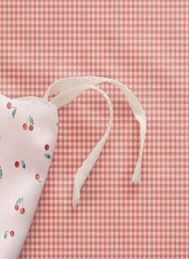 Bildenly Twin Size Duvet Cover - White & Red Cherry Pattern on Side A, Checked Pattern on Side B, Comforter Cover Soft & Lightweight Microfiber Quilt Cover with Zipper Closure and 1 Pillowcase - Image 5