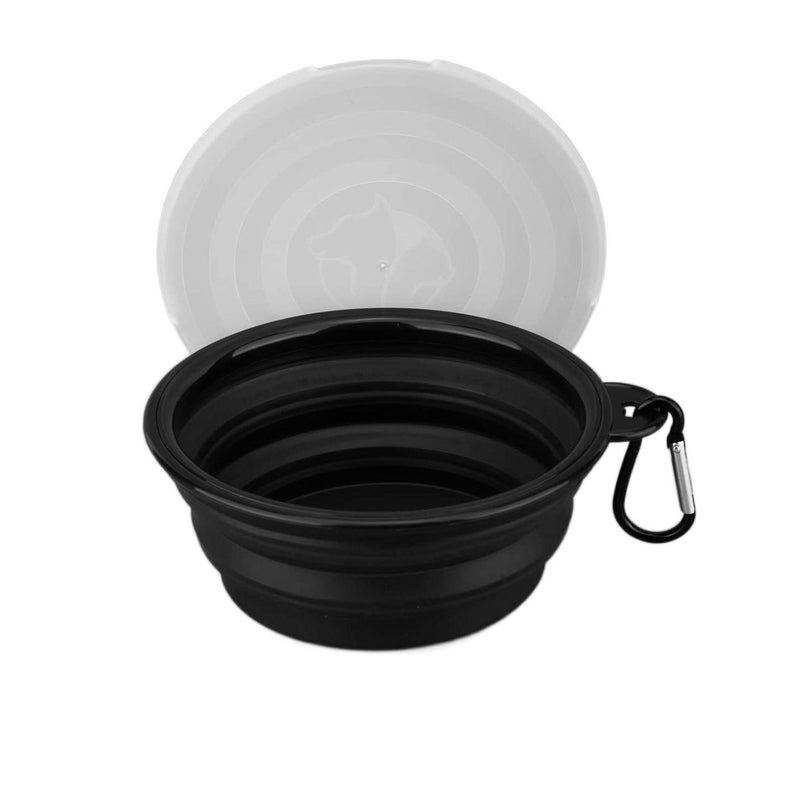 Collapsible Pet Bowl Silicone 350 L Portable with Design Travel Design and Silicone Build for dogs cats walks and outdoor feeding Orange On The - Image 5