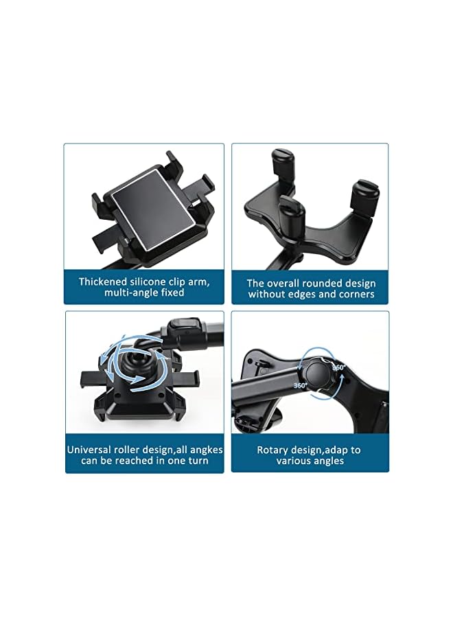 S-TOP Rotatable and Retractable Car Phone Holder 360° Rearview Mirror Anti-Slip Phone Holder Mount Clip Universal Cell Phone Smartphones - Image 1