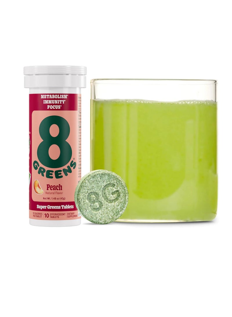 8Greens Supergreens Tablets | Super Greens Powder Superfood Tablet, Metabolism Immunity & Focus, Daily Greens Effervescent Tablets, Organic: Aloe Vera, Spirulina, Chlorella, Energy, 10 Servings - Image 1