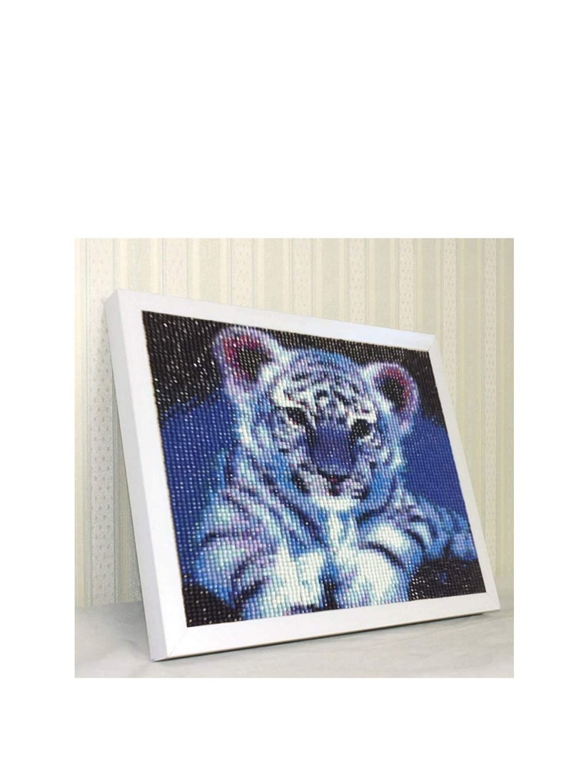 SYOSI Best Gift for Kids or Families,Diamond Painting Kits For Adults Kids,Diamond Painting Cross Stitch Kits Rhinestone Painting Embroidery Cross-Stitching Set Mosaic Canvas Art Home Wall Decor (Tiger) - Image 2