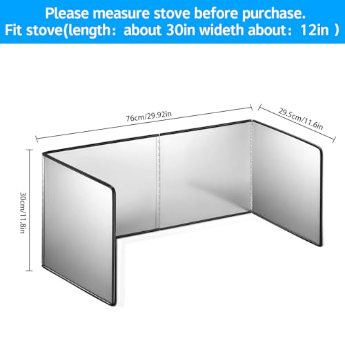 MMUK 4 Sided Splatter Guard for Frying Stove Top Stainless Steel Splatter Screens for Fine Mesh Oil Splash Guard Anti Splatter Shield Guard - Image 5