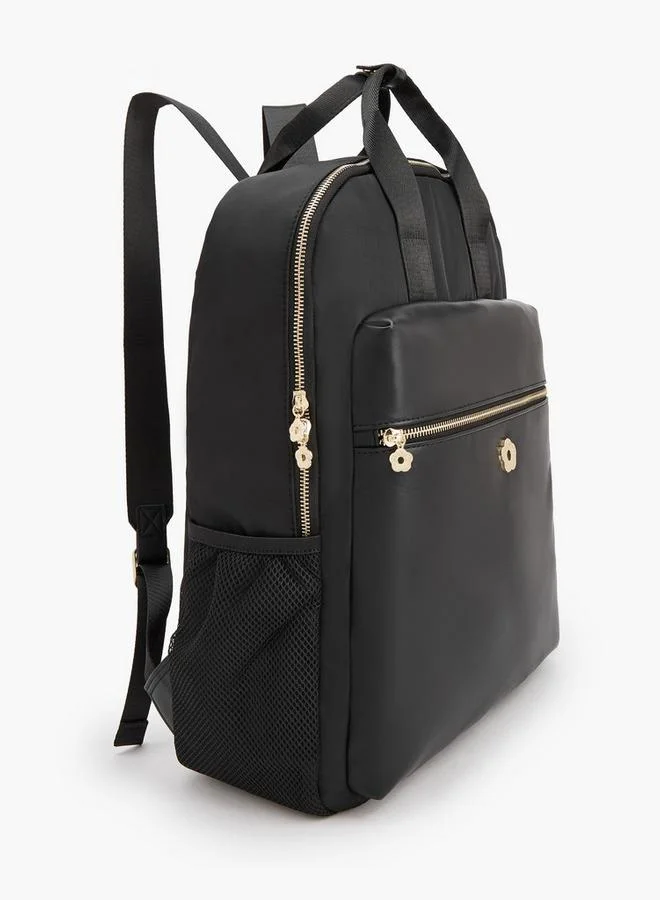 Missy Solid Backpack With Adjustable Shoulder Straps