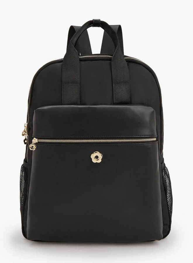 Missy Solid Backpack With Adjustable Shoulder Straps