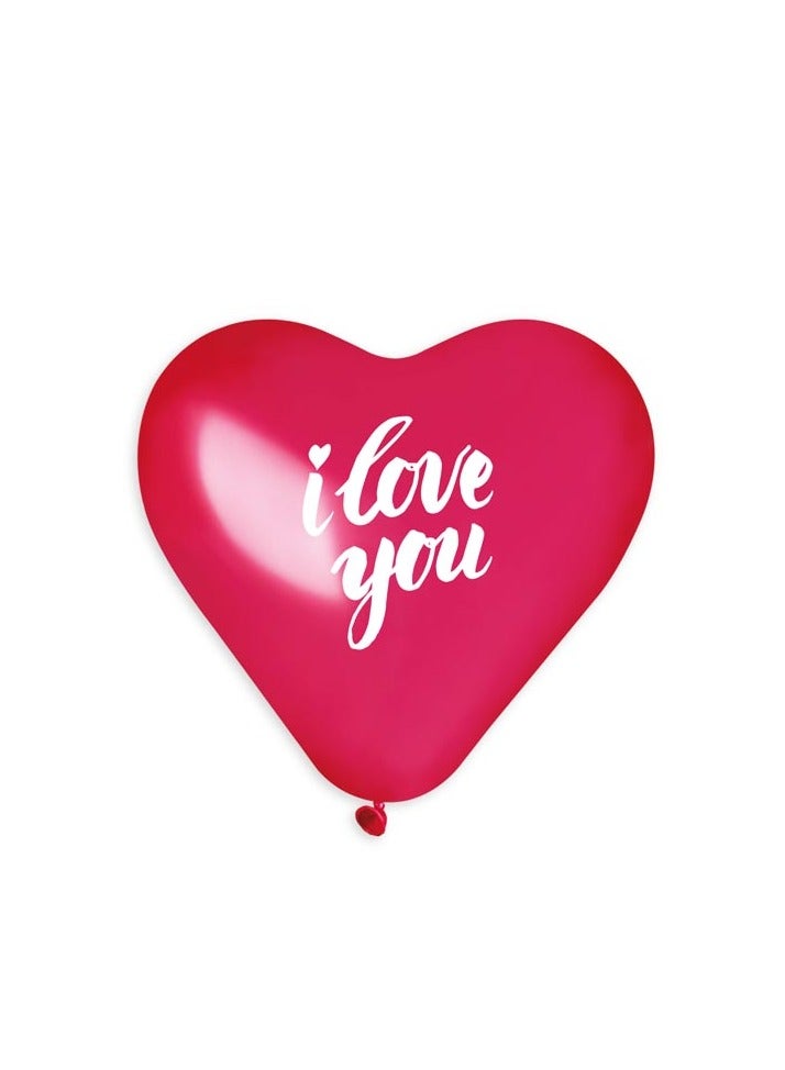 Gemar 17" I Love You Script Latex Balloon 25Ct