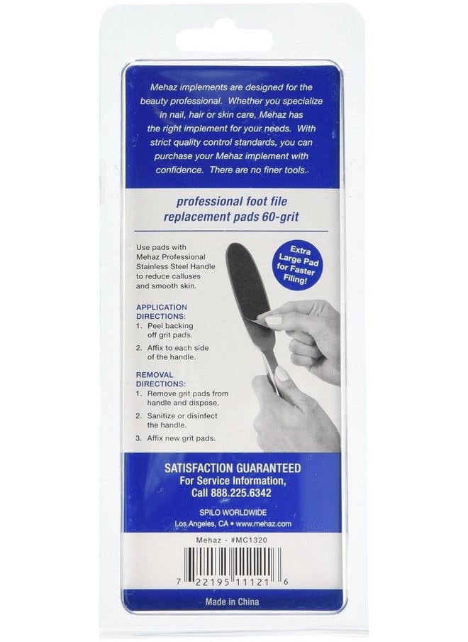 Mehaz Professional - Stainless Steel Foot File Replacement Pad 60 Grit 50 Count - Image 1