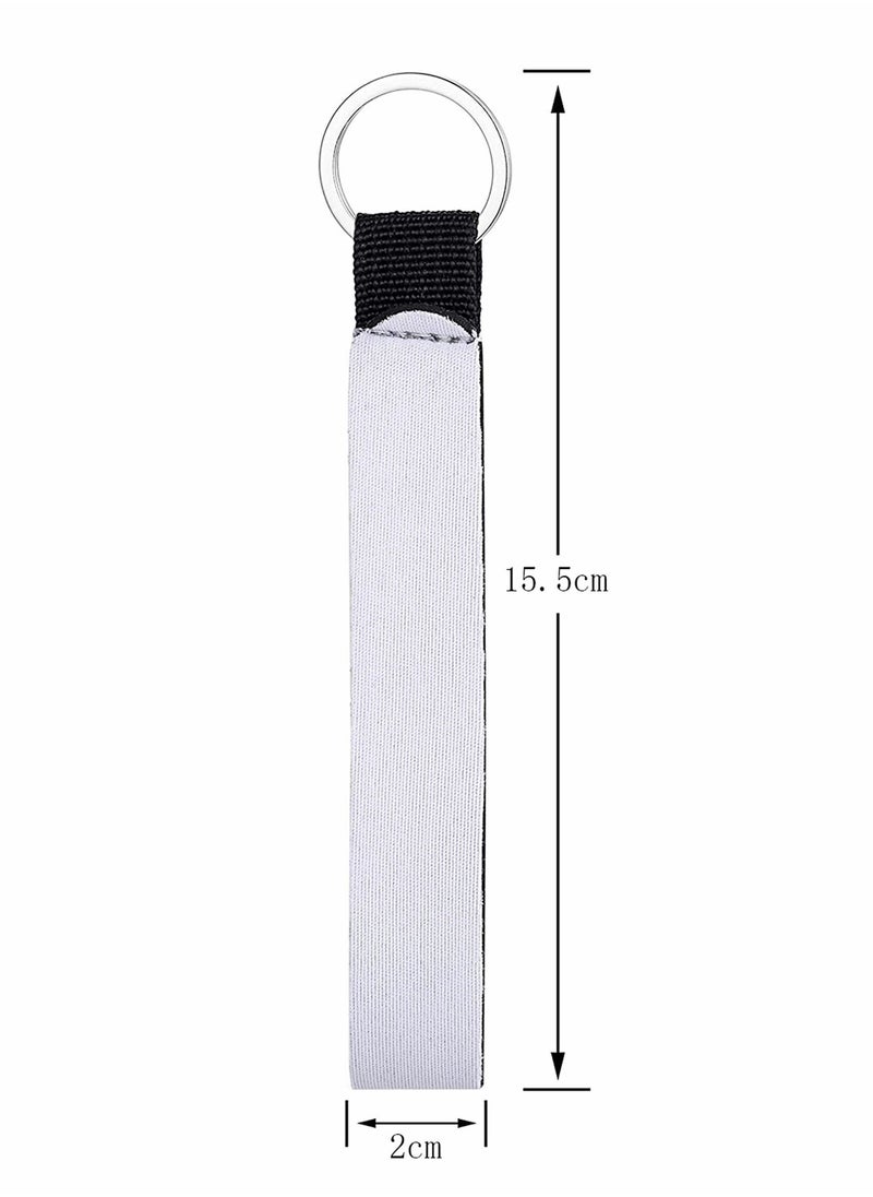 Y&D Keychain, Sublimation Blank Neoprene Wristlet Lanyards Strap Keychain Wrist Lanyard Holder for Women Girls, 10 Pcs  - Image 2
