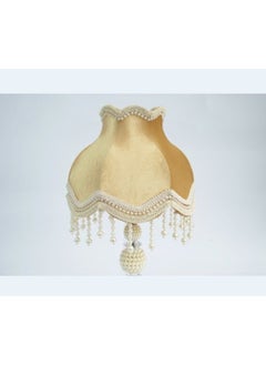 Netten Evime 1 Velvet Covered Flower Decorated Lampshade Gold Fabric Classic  - Image 3